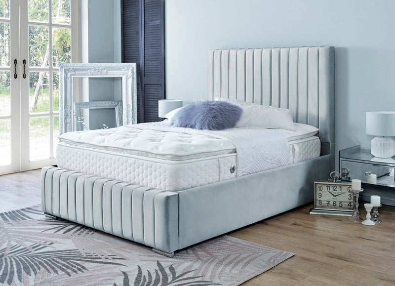 Turin 4ft 6 Ottoman Bed Frame- Naples Silver