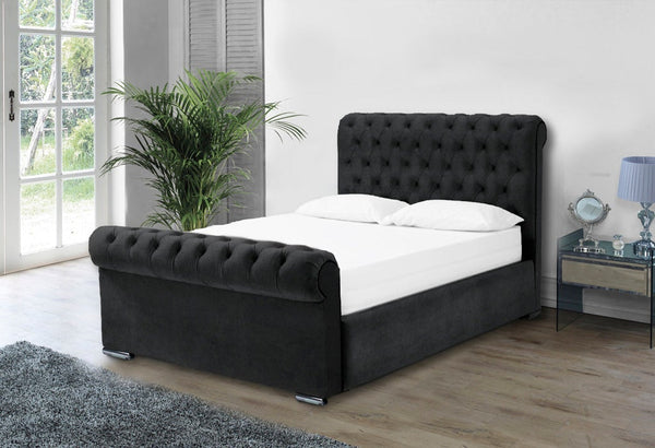 Benito 6ft Superking Ottoman Bed Frame- Naples Black