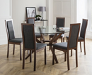 Chase Large Round Glass Dining Table