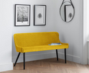 Cruz Highback Dining Bench - Navy | Grey | Mustard