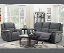 Seattle 1 Seater Fabric Manual Reclining Leather Sofa - Grey