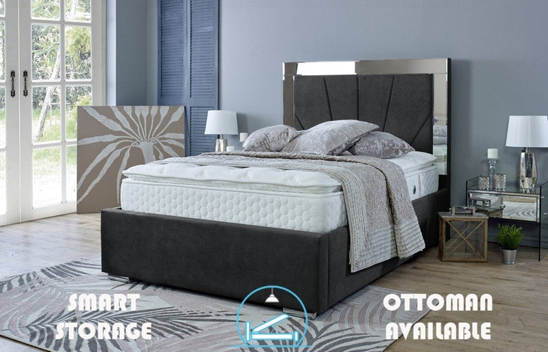 Aurora 4ft Ottoman Bed Frame- Velvet Grey