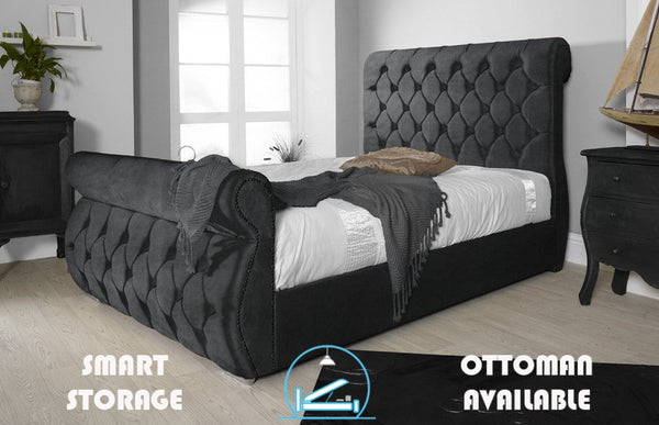 Chester 6ft Superking Ottoman Bed Frame- Naples Black