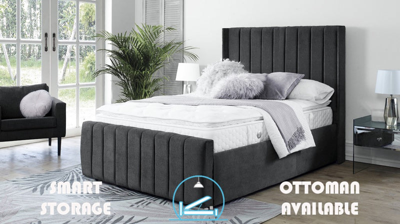 Topaz 3ft Ottoman Bed Frame- Naples Grey