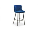 Cruz Velvet Bar Stool -  Navy | Mustard | Grey