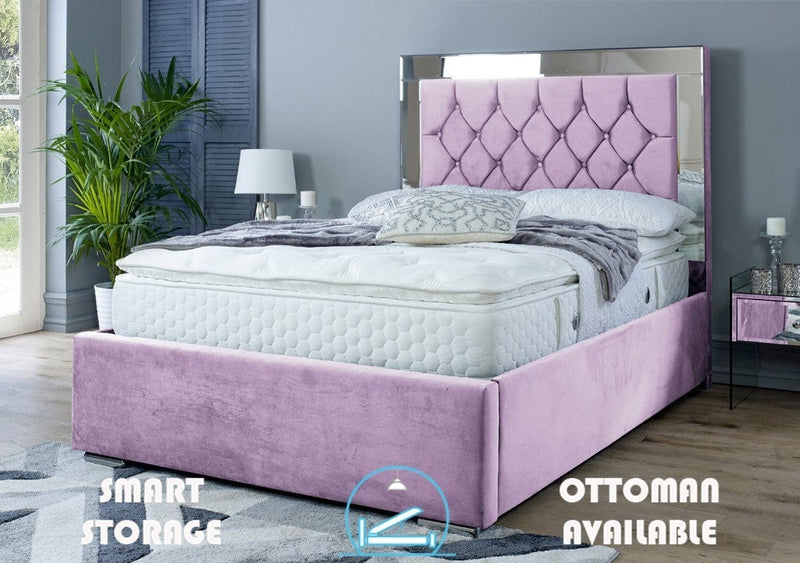 Dormer 4ft 6 Double Bed Frame- Velvet Pink