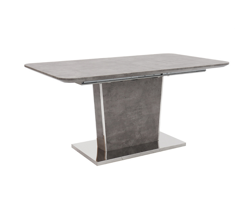 Peppe 160-200 Extending Dining Table - Concrete Light Grey