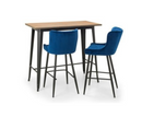 Cruz Velvet Bar Stool -  Navy | Mustard | Grey