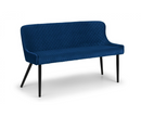 Cruz Highback Dining Bench - Navy | Grey | Mustard