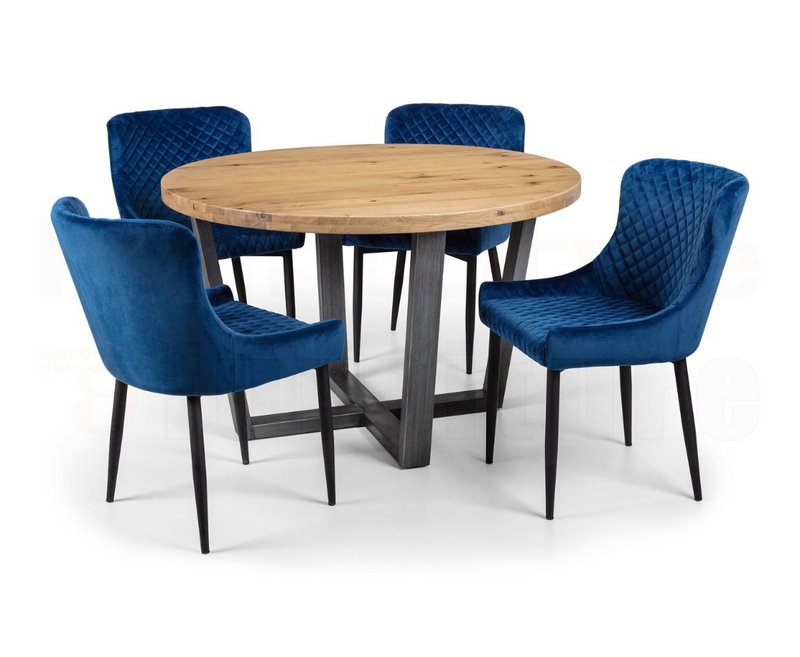 Cruz Velvet Dining Chair - Mustard | Grey | Navy