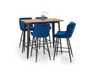 Cruz Velvet Bar Stool -  Navy | Mustard | Grey