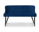 Cruz Highback Dining Bench - Navy | Grey | Mustard
