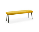 Bently 1.8M Dining Table with 2 Cruz Low Benches  - Mustard