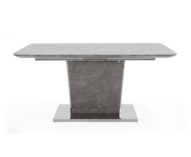 Peppe 120-160 Extending Dining Table - Concrete Light Grey
