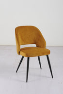 Sutton Velvet Dining Chair - Mustard