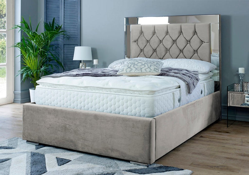 Dormer 5ft Kingsize Bed Frame- Velvet Grey