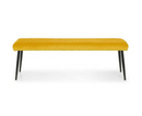 Bently 1.8M Dining Table with 2 Cruz Low Benches  - Mustard