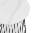 Jessi Round Wire Lamp Table - White Marble