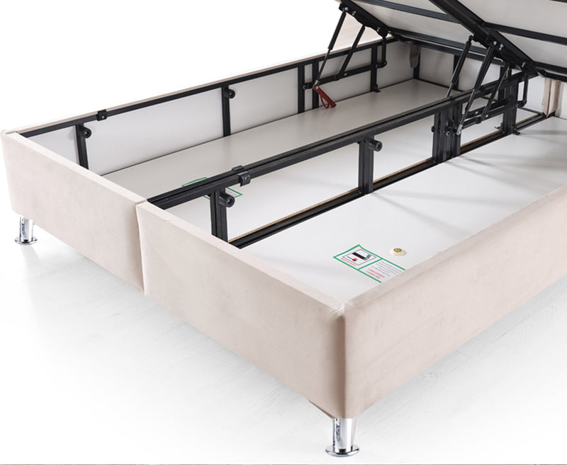Astrid 4ft 6 Double Ottoman Bed Frame - Sand | Grey