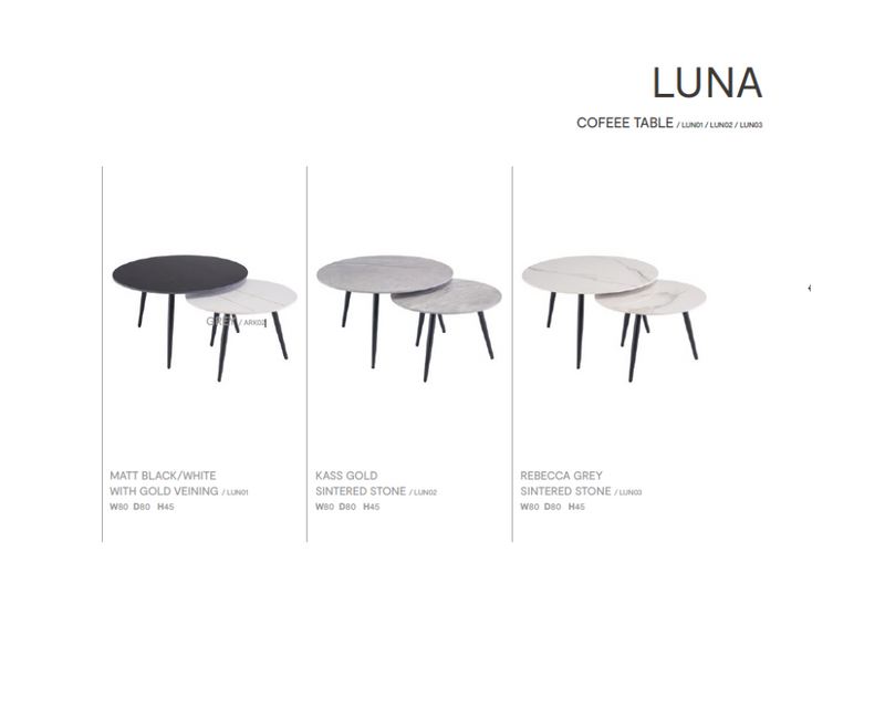 Luna Coffee Table Set of 2 in 3 colours