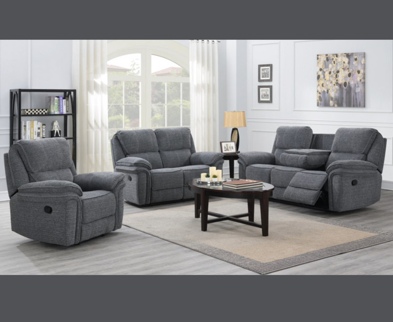 Benson 1 Seater Manual Recliner Sofa | Armchair - Grey
