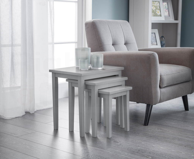 Clare Nest Of Tables - Grey Finish