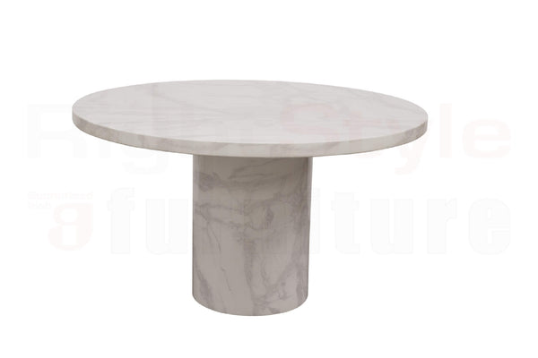 Carra Coffee Table Round, Bone White 80cm