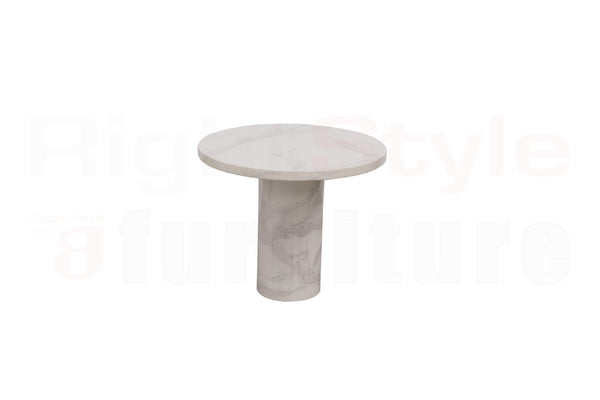 Carra Lamp Table Round, Bone White 65cm