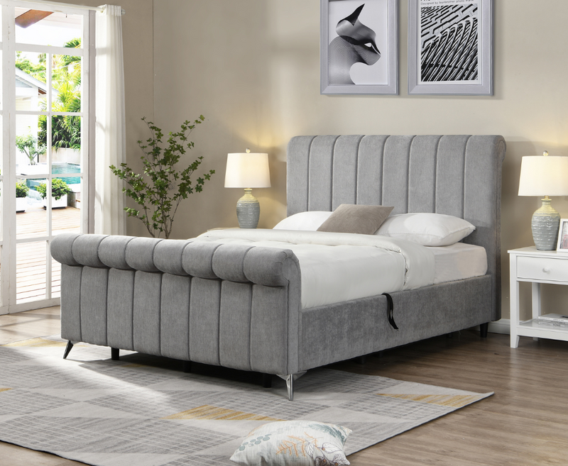 Cleo 4ft6 side lift Ottoman Bed Frame - Grey
