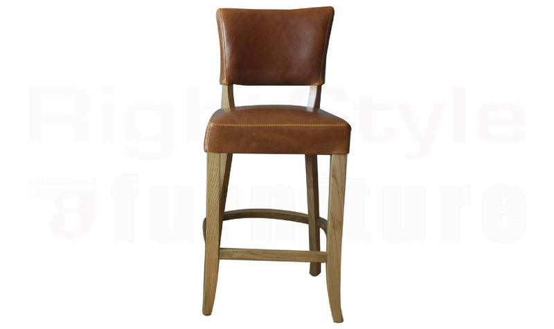 Daisy Bar Chair Leather, Tan Brown