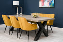Dallas Dining Table 1.8M with 6 Sutton Dining Chairs - Full set