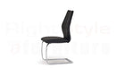 Set of 2 Elis Dining Chairs, Chrome Leg Black