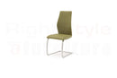 Set of 2 Elis Dining Chairs, Chrome Leg Olive (2/Box)
