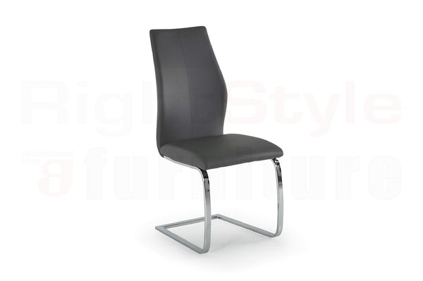 Set of 2 Elis Dining Chairs,  Chrome Leg Grey (2/Box)