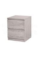 Europa  2 Drawer Bedside Grey Oak