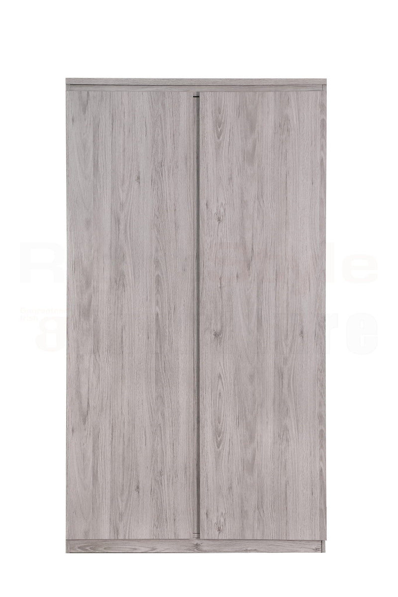 Europa  2 Door Wardrobe Grey Oak