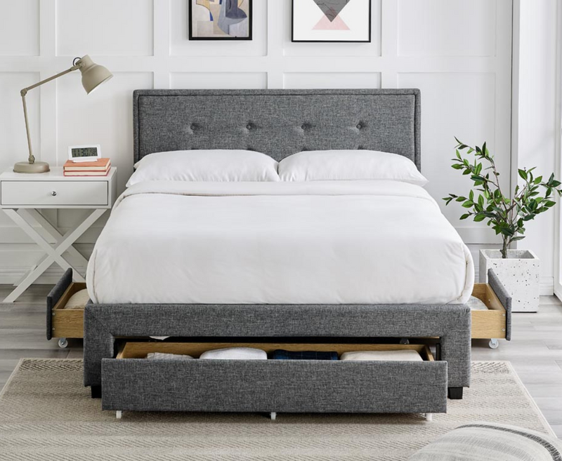 Freya 4ft6 Double Bed Frame - Grey