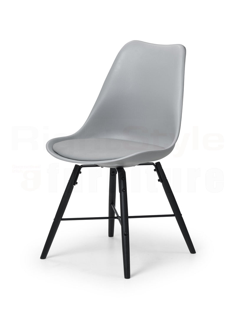 Harri Dining Chair - White Seat & Oak Legs