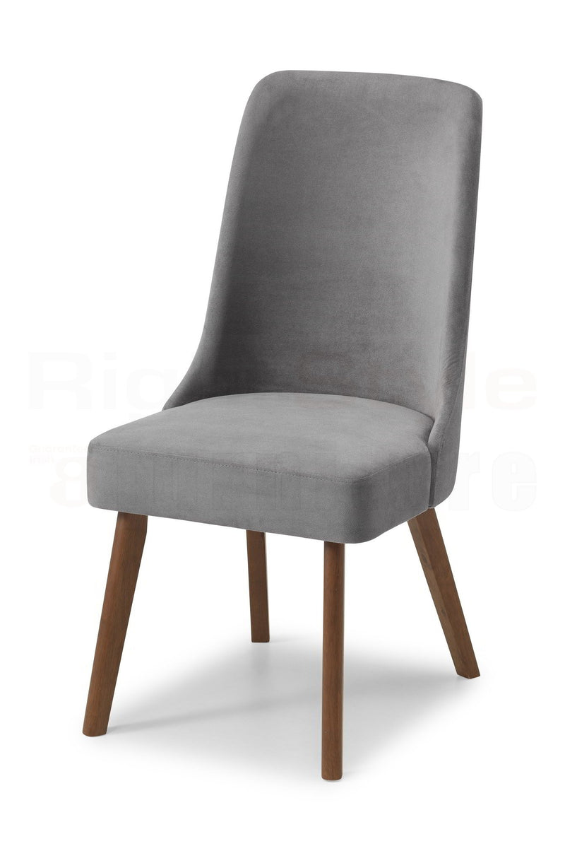 Hux Chenille Dining Chair - Dusk Grey