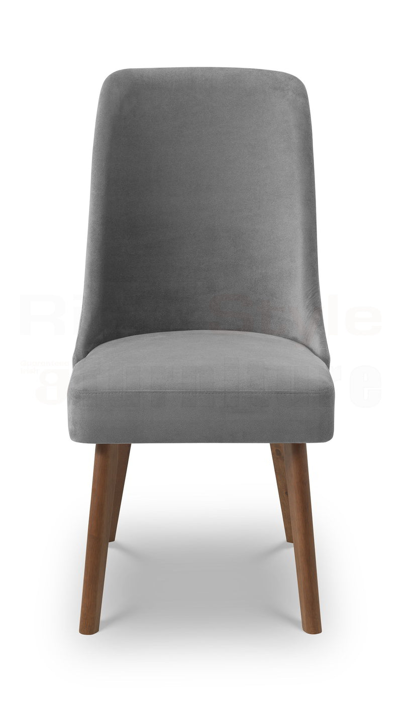 Hux Chenille Dining Chair - Dusk Grey