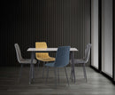 Hugo 1.3m Dining Table - Rebecca Grey with Black Leg
