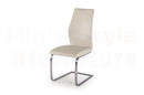Set of 2 Irma Dining chairs, Brushed Steel Taupe