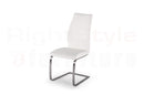 Set of 2 Irma Dining chairs, Brushed Steel White (2/Box)