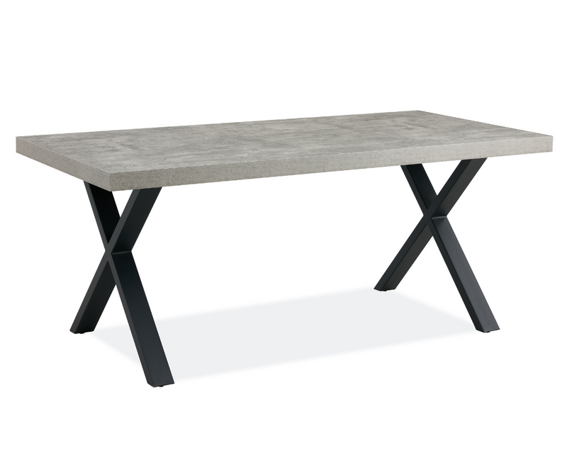 Isabelle 1.8m X leg Dining Table - Grey