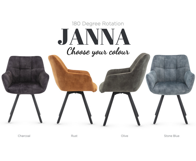 Janna Dining Chair - Charcoal
