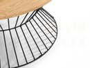 Jessi Round Wire Coffee Table - Euro Oak