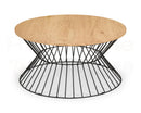 Jessi Round Wire Coffee Table - Euro Oak