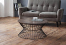 Jessi Round Wire Coffee Table - Walnut