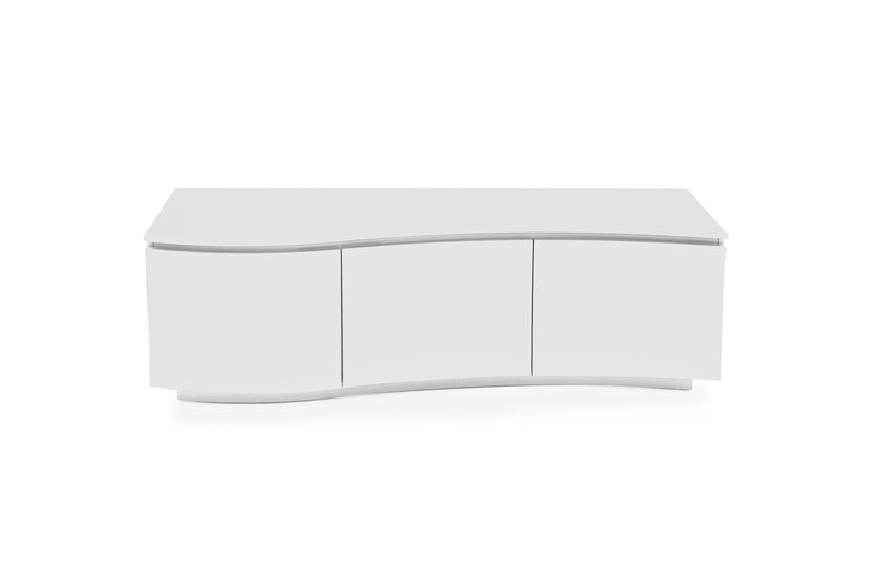 Luca TV Cabinet, White Gloss with LED
