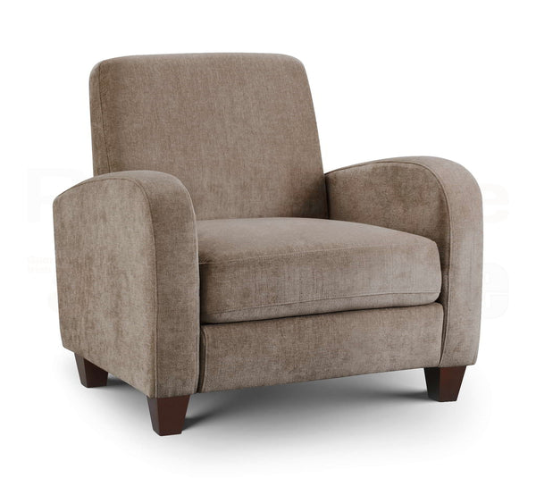 Louis Chair In Mink Chenille Fabric